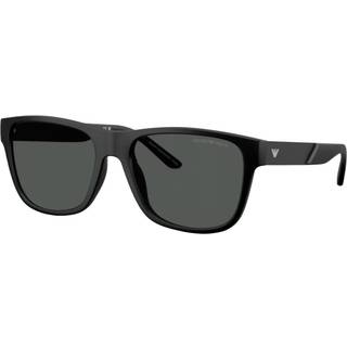 Emporio Armani Mand EA4243 5001T3 Solbriller Injiceret Sort Grå Firkantet Normal