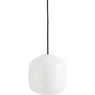 HAY Aspekt Buoy Glass Pendant Pendel Ø200 White & Soft Black