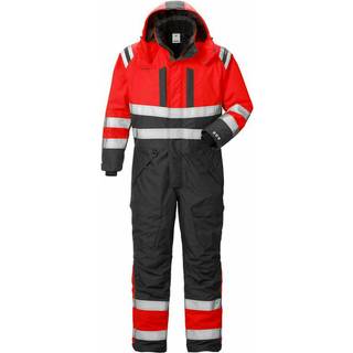 Fristads 119627 Hi Vis Airtech® vinter kedeldragt kl.3 8015 / Arbejdskedeldragt Rød/sort 2XL