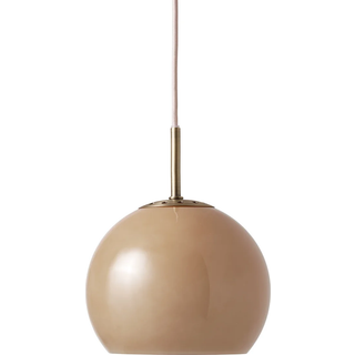 Ball Glass pendel Ø18, cappuccino