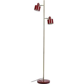 Dyberg Larsen Ocean Gulvlampe Mørkerød/Messing - Dyberg Larsen