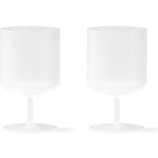 Ferm Living Ripple Wine s 2 Pcs. Vin 2-pak Frosted - Vinglas Glas Frostet - 1104269329