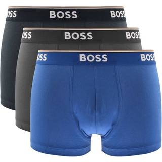 BOSS 3-pak Cotton Stretch Trunks - Grey/Blue - X-Large * Kampagne *