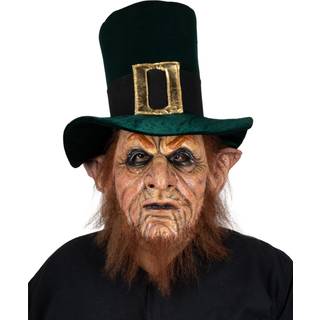 Evil Leprechaun Maske mit Haaren & Bart