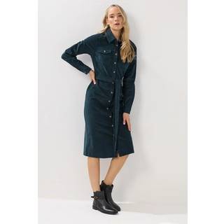 Lts Tall Dark Blue Cord Shirt Dress Size 24