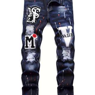TEMU Men's Fashion Ripped Jeans