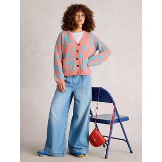 White Stuff White Stuff Red Jenny Floral Print Cardigan