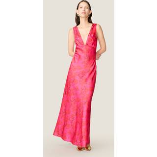 Omnes Omnes Red Casey Maxi V-Neck Dress - EU 36 (UK 8)
