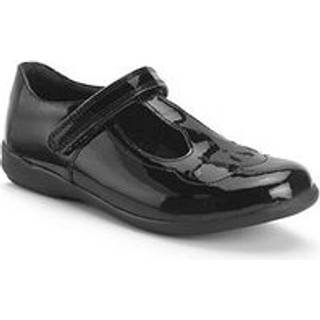 Start Rite Start Rite Girls Dual Fit Novel Patent T-Bar Rip Tape School Black Shoes - uk12eu305