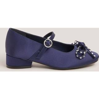 Monsoon Monsoon Blue Diamante Bow Ballet Heels - uk10eu28
