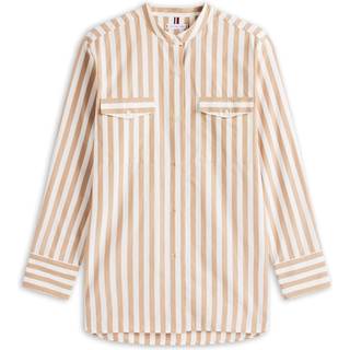 Collarless Poplin Shirt