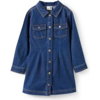 Cotton On Cotton On Blue Sasha Long Sleeve Denim Shirt Dress - 7 Yrs
