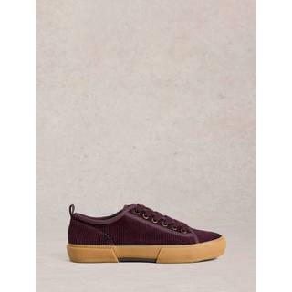 White Stuff White Stuff Purple Pippa Cord Lace Up Trainers