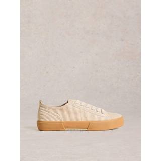 White Stuff White Stuff Natural Pippa Cord Lace Up Trainers
