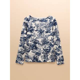 Joules Joules Harbour Navy Toile de Jouy Boat Neck Printed Top
