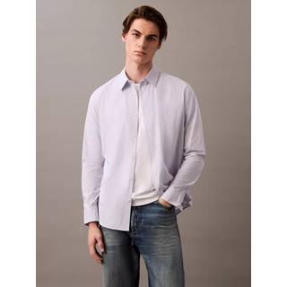 Calvin Klein Calvin Klein White Stripe Long Sleeve Shirt - Large