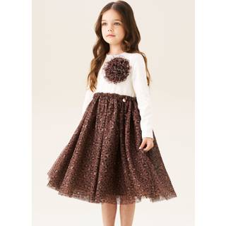 Angel & Rocket Angel & Rocket Cream Carrie Corsage Mesh Dress - 104110cm