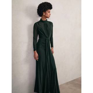 Reiss Reiss Danni Ruched Langærmet Maxikjole - EU 40 (UK 12)