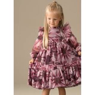 Angel & Rocket Angel & Rocket Purple Eleanor Floral Print Mesh Dress - 62-68cm (3-6 Months)