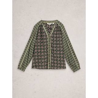 White Stuff White Stuff Black Mabel Mixed Print Top