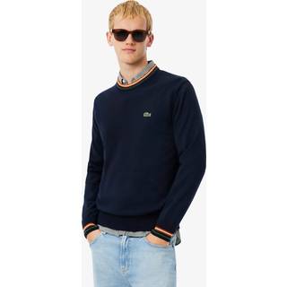 Lacoste Lacoste Black Stripe Accent Cotton Jersey Crew Neck Sweater