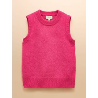 Joules Joules Holly Fushsia Pink Knitted Crew Neck Vest