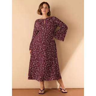 Live Unlimited Live Unlimited Plus size Kjole Med Plettet Tryk Og Twist Halsudskæring - 40