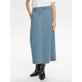 NÜMPH - Nualetta Skirt - Med. Blue Washed Denim - 40 - Blå - Skirts
