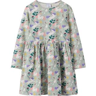 Polarn O. Pyret Polarn O. Pyret Green Unicorn Print Dress - 134140cm