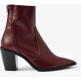 Mint Velvet Mint Velvet Amy Bourgogne Læder Ankelstøvler