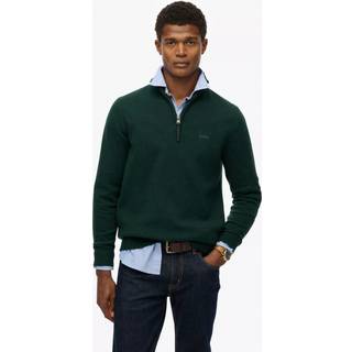 Superdry Superdry Green Wool Blend Half Zip Jumper