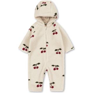 Konges Sløjd Jody Teddy Onesie Ma Grande Cerise  Jody Teddy Onesie Grs Ma Grande Cerise 3 months  Hvid  3 måneder  kvinde