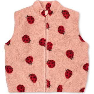 Konges Sløjd Vest Jody Teddy Ladybug Pink  - Rød