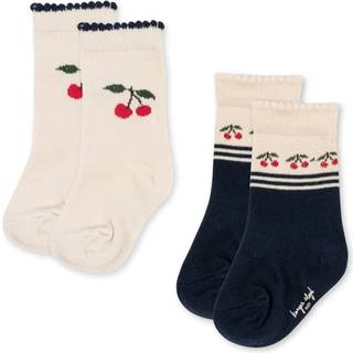 Konges Sløjd Strømper Jaquard 2-Pak Cherry - Flerfarvet