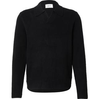 NN07 Hope Wool Knitted Polo Black