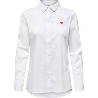 Mio Embroidery Skjorte, White/Bittersweet Heart, 38