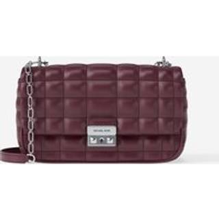 Michael Kors Tribeca Large Skuldertaske mørkerød