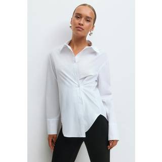 Gina Tricot-Poplin shirt-Skjorter-Hvid-XS-Dame