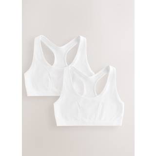 Next White Seamfree Racer Crop Tops 2 Pack (7-16yrs)