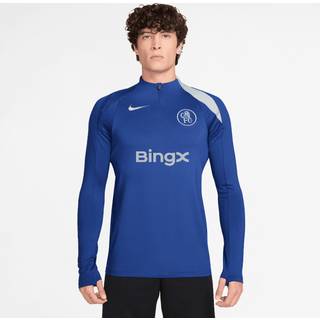 Maskinstrikket Chelsea FC Strike Third Nike Dri-FIT Total 90-fodboldtræningstrøje til mænd - blå