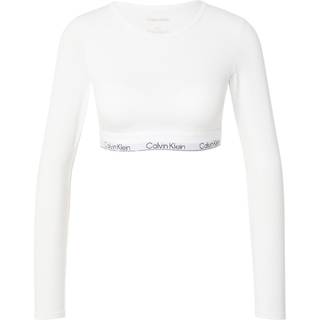 Long Sleeve T-shirt Bralette - Icon Cotton Modal - White - M