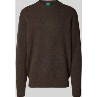Ragi Wool Striktrøje, Black Coffee, XL