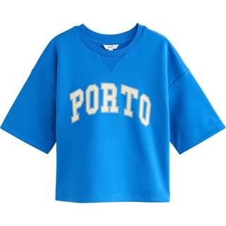 Next Bomuldsrig T-shirt med rund hals og kraftig tekstur