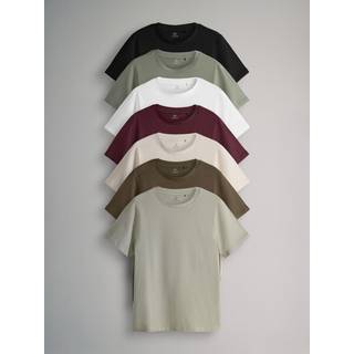 The Set The Set 7 Pakke Slim Fit Kortærmet Bomulds-T-shirt