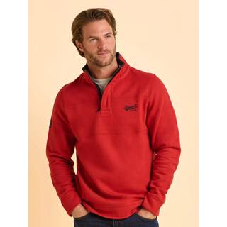 Brakeburn Brakeburn Orange Worbarrow Quarter Zip Sweatshirt