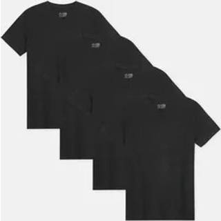 MODAL V-NECK T-SHIRT FOR MEN - Black / 2XL / 4-Pack