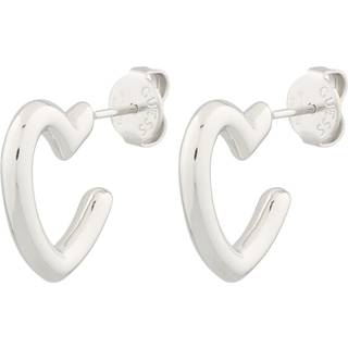 Guess JUBE05535JWRHT/U Damen-Ohrringe Herz Creolen
