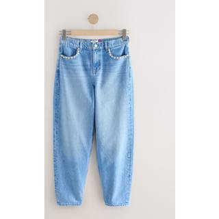 Next Udsmykkede lommer med tøndede jeans