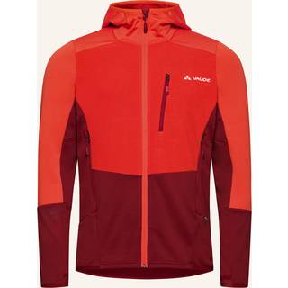 Vaude Monviso Hooded Grid Fleece Jacket Fleecejakke Herrer størrelse S farve rød