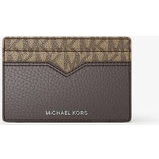 MK Hudson Pebbled Leather and Signature Logo Money Clip Card Case - Brown - Michael Kors - ONE SIZE